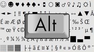 Alt Tuşuyla Yapılan Karakterler ve Semboller