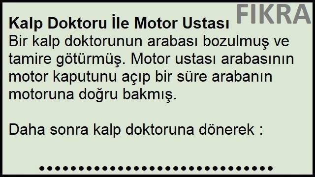 Kalp Doktoru İle Motor Ustası Fıkrası | Kalp Cerrahı İle Motor Ustası Fıkrası | Doktor İle Motor Ustası Fıkrası