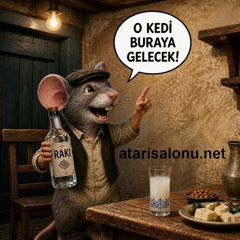 O Kedi Buraya Gelecek ( Fareye Rakı İçirmişler ) Fıkrası