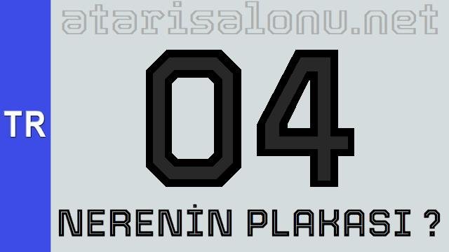 04 Nerenin Plakası ?