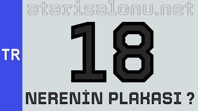 18 Nerenin Plakası ?