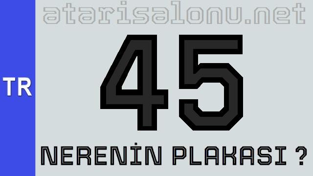 45 Nerenin Plakası ?