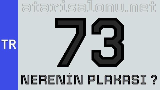 73 Nerenin Plakası ?