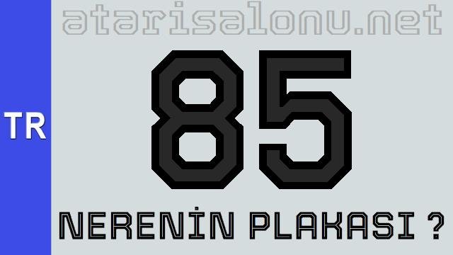 85 Nerenin Plakası ?