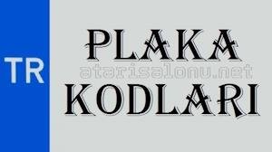 İllerimizin Plaka Kodları