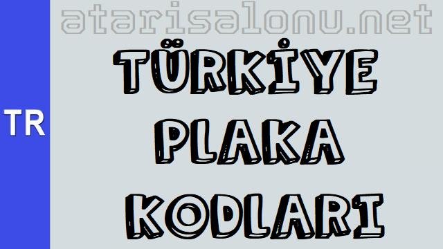 Türkiye Plaka Kodları - Türkiye Plaka Sıralaması